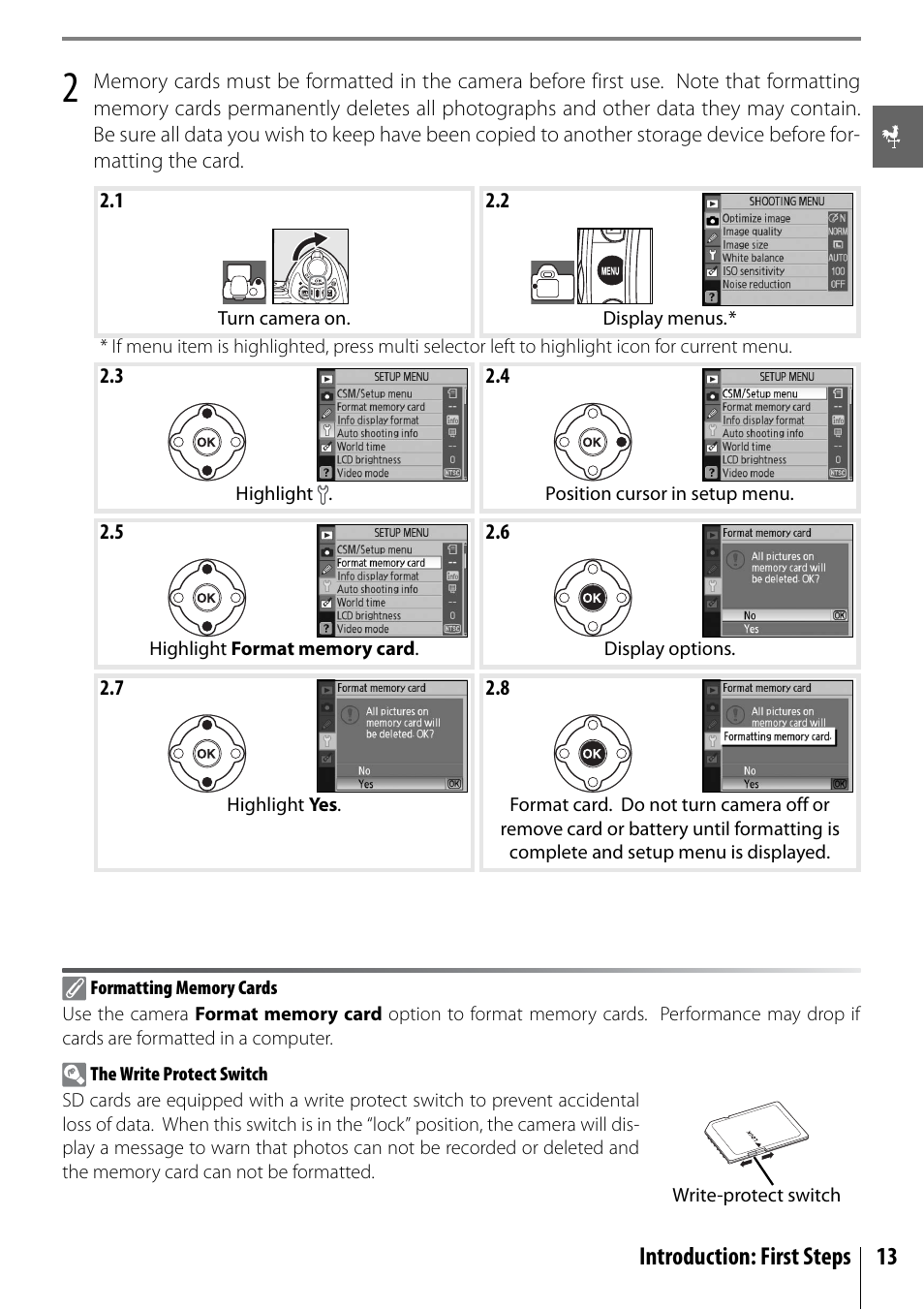 Introduction: first steps 13 | Nikon D40X User Manual | Page 25 / 139