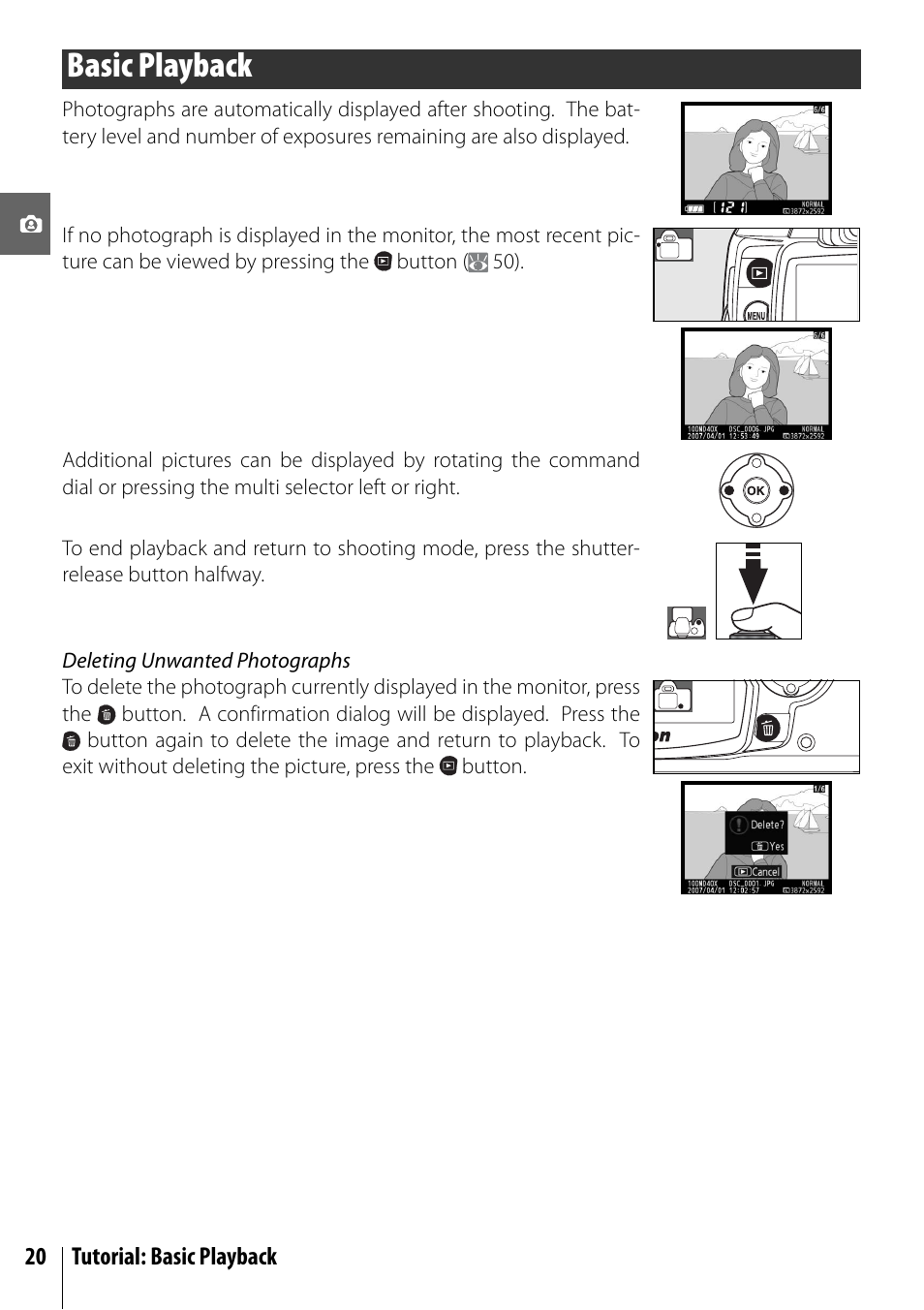 Basic playback | Nikon D40X User Manual | Page 32 / 139