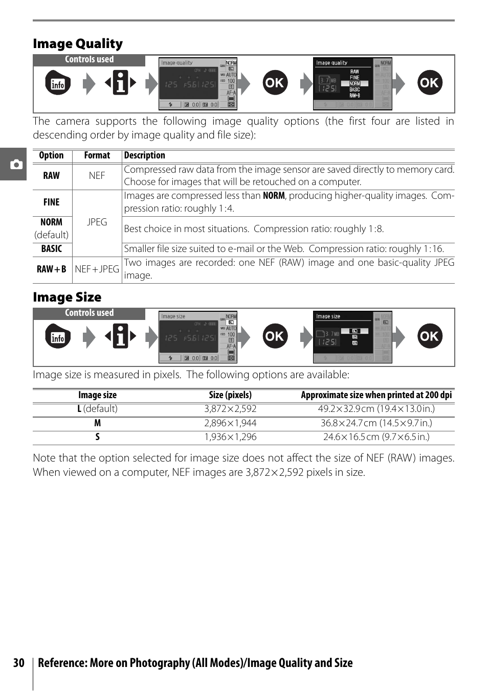 Image quality, Image size | Nikon D40X User Manual | Page 42 / 139