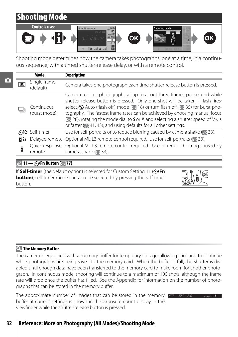 Shooting mode | Nikon D40X User Manual | Page 44 / 139