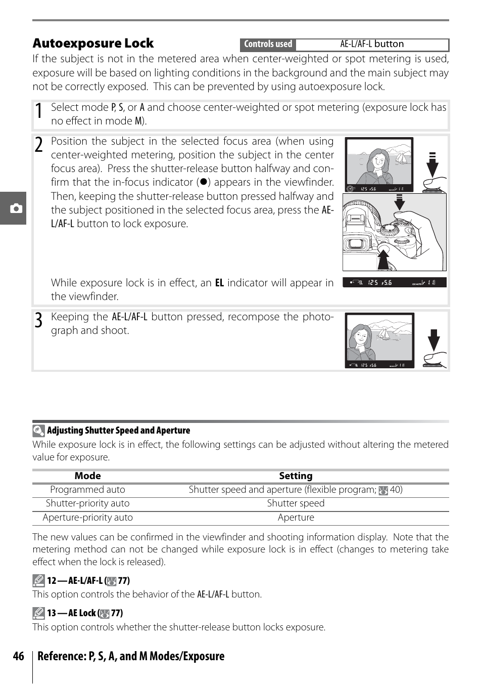 Autoexposure lock | Nikon D40X User Manual | Page 58 / 139