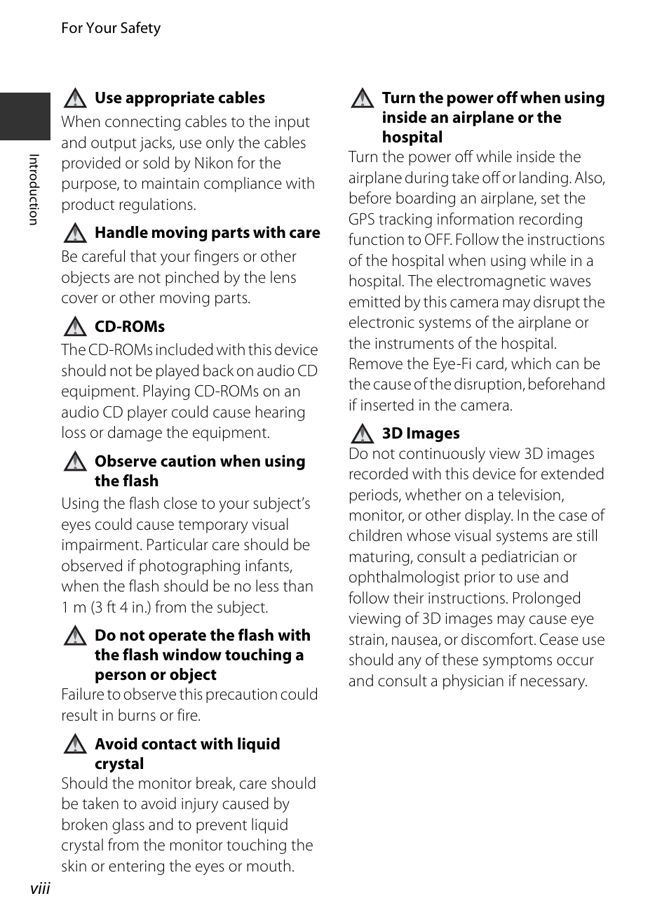 Nikon P520 User Manual | Page 10 / 244