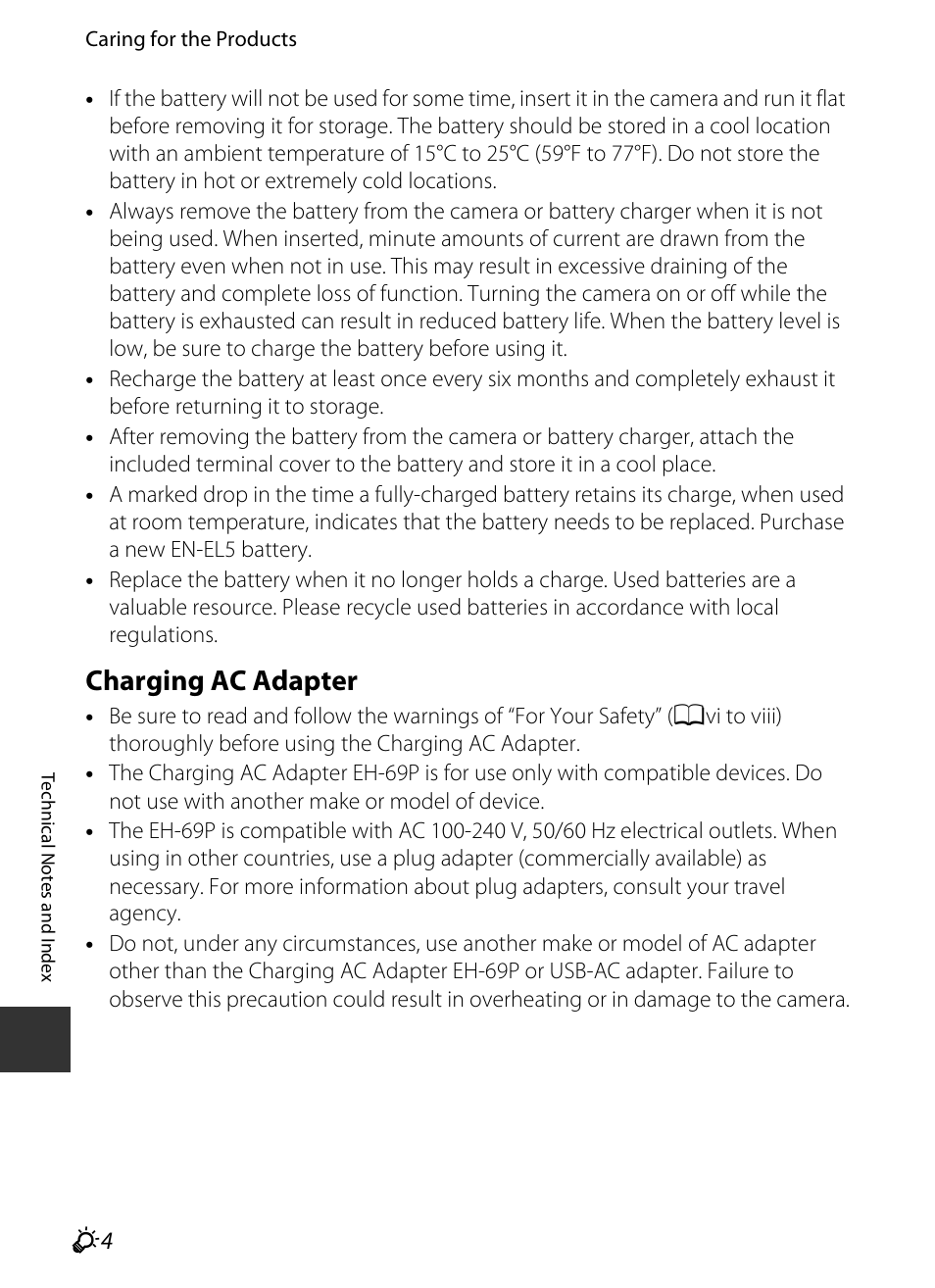 Charging ac adapter, R “charging ac adapter, F4) bef | Nikon P520 User Manual | Page 220 / 244