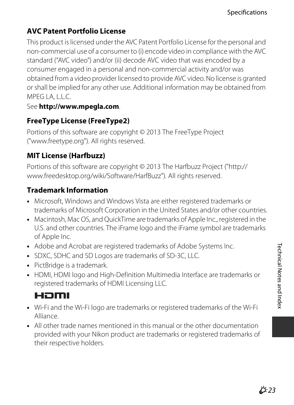 Nikon P520 User Manual | Page 239 / 244