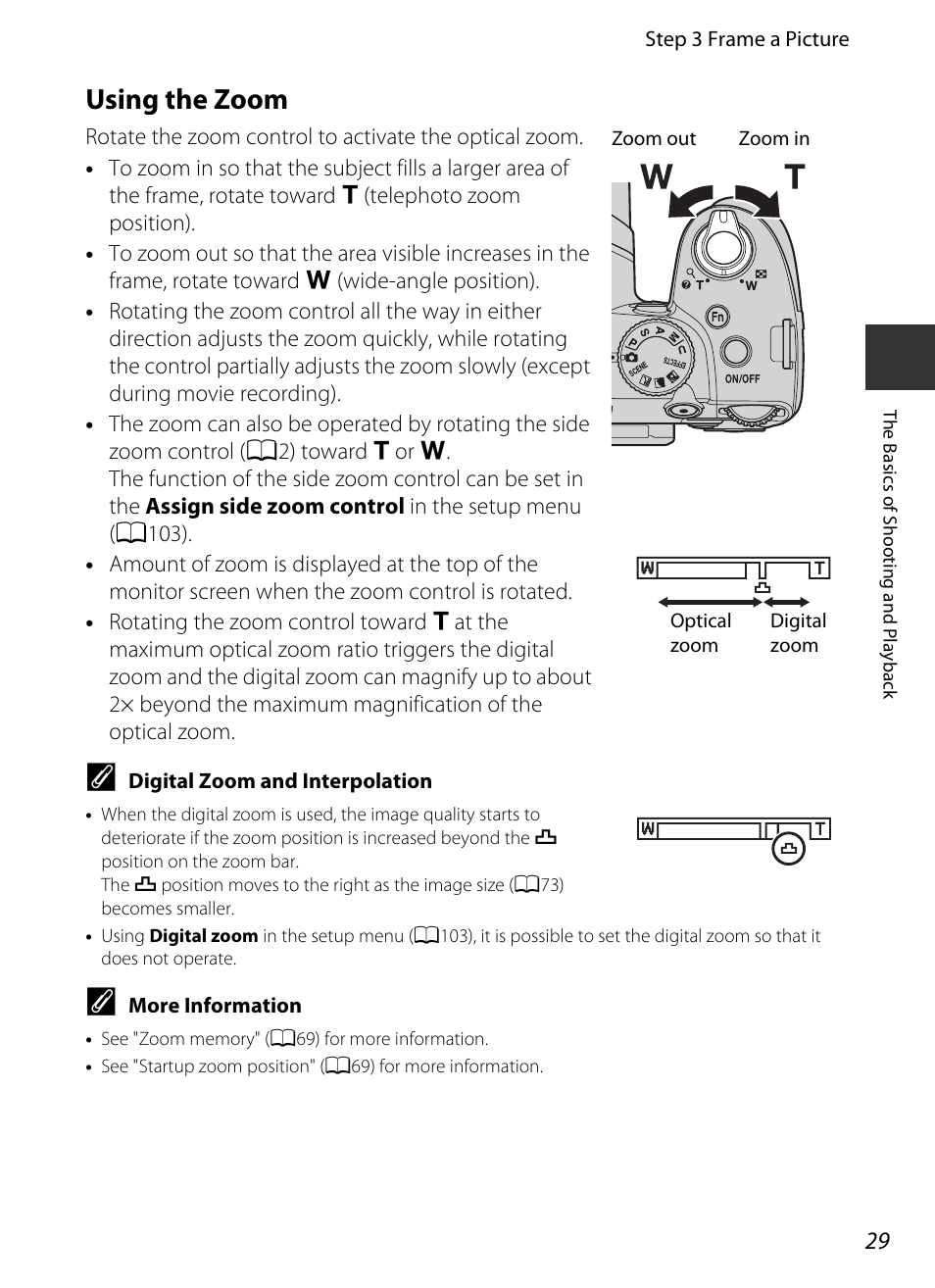 Using the zoom | Nikon P520 User Manual | Page 47 / 244