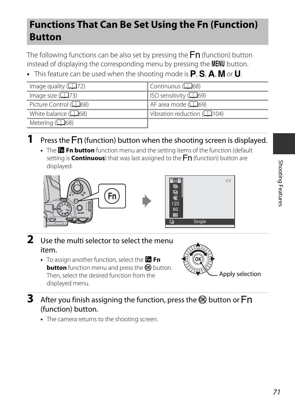 A71) | Nikon P520 User Manual | Page 89 / 244