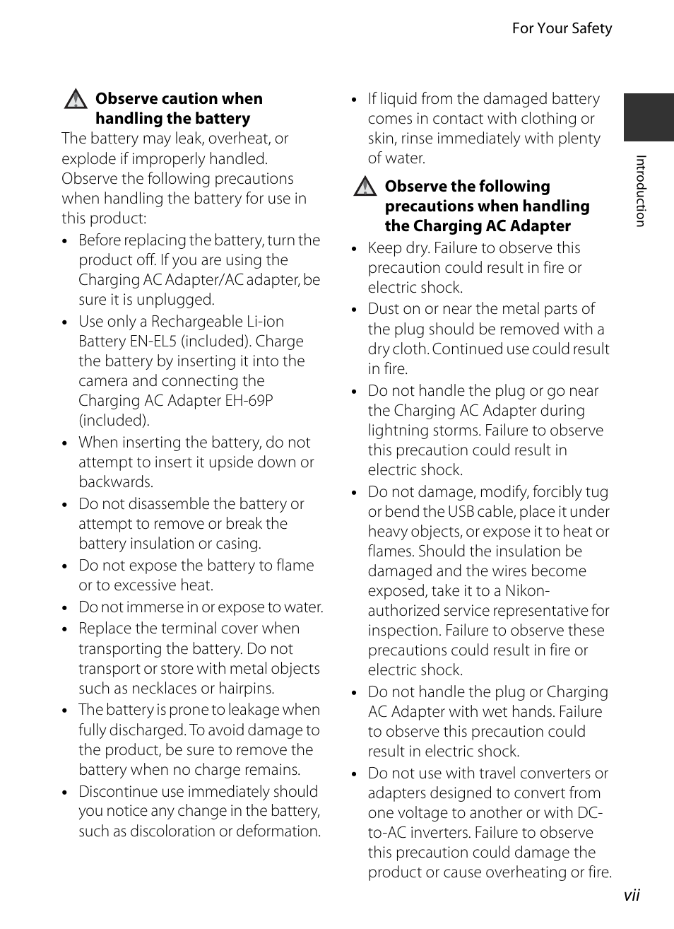 Nikon P520 User Manual | Page 9 / 244