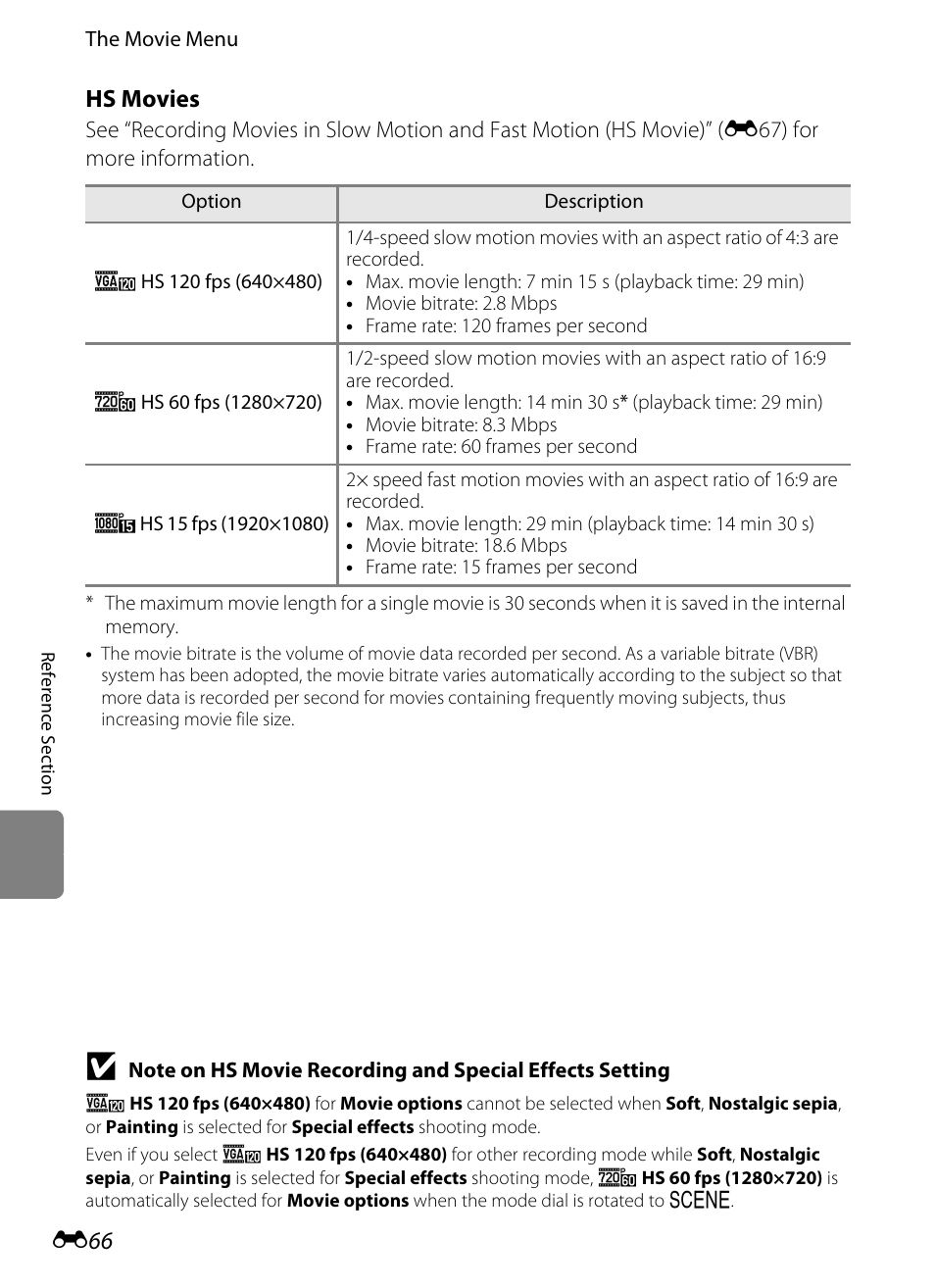 Hs movies | Nikon P310 User Manual | Page 186 / 244