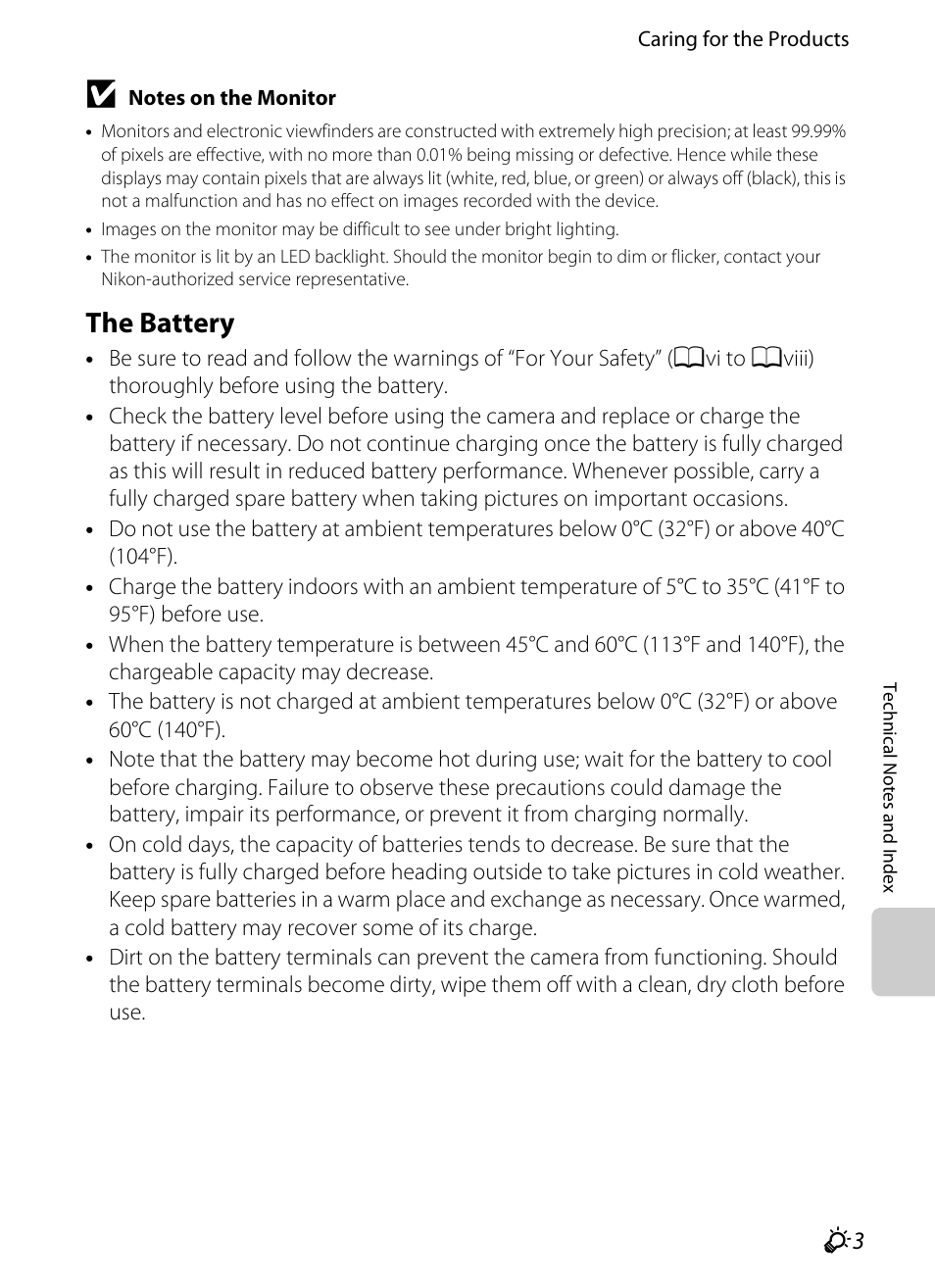 The battery | Nikon P310 User Manual | Page 223 / 244