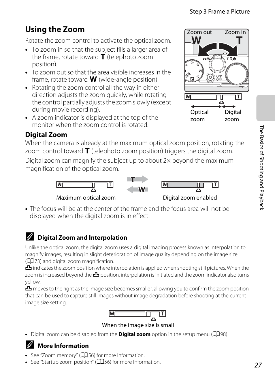 Using the zoom | Nikon P310 User Manual | Page 45 / 244