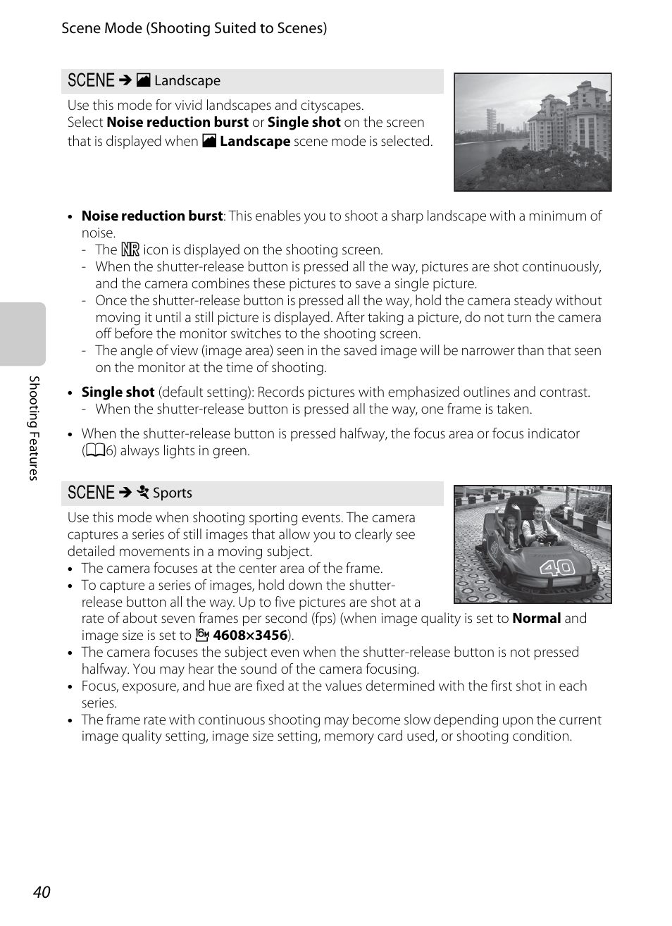 A40), Sports (a40) | Nikon P310 User Manual | Page 58 / 244