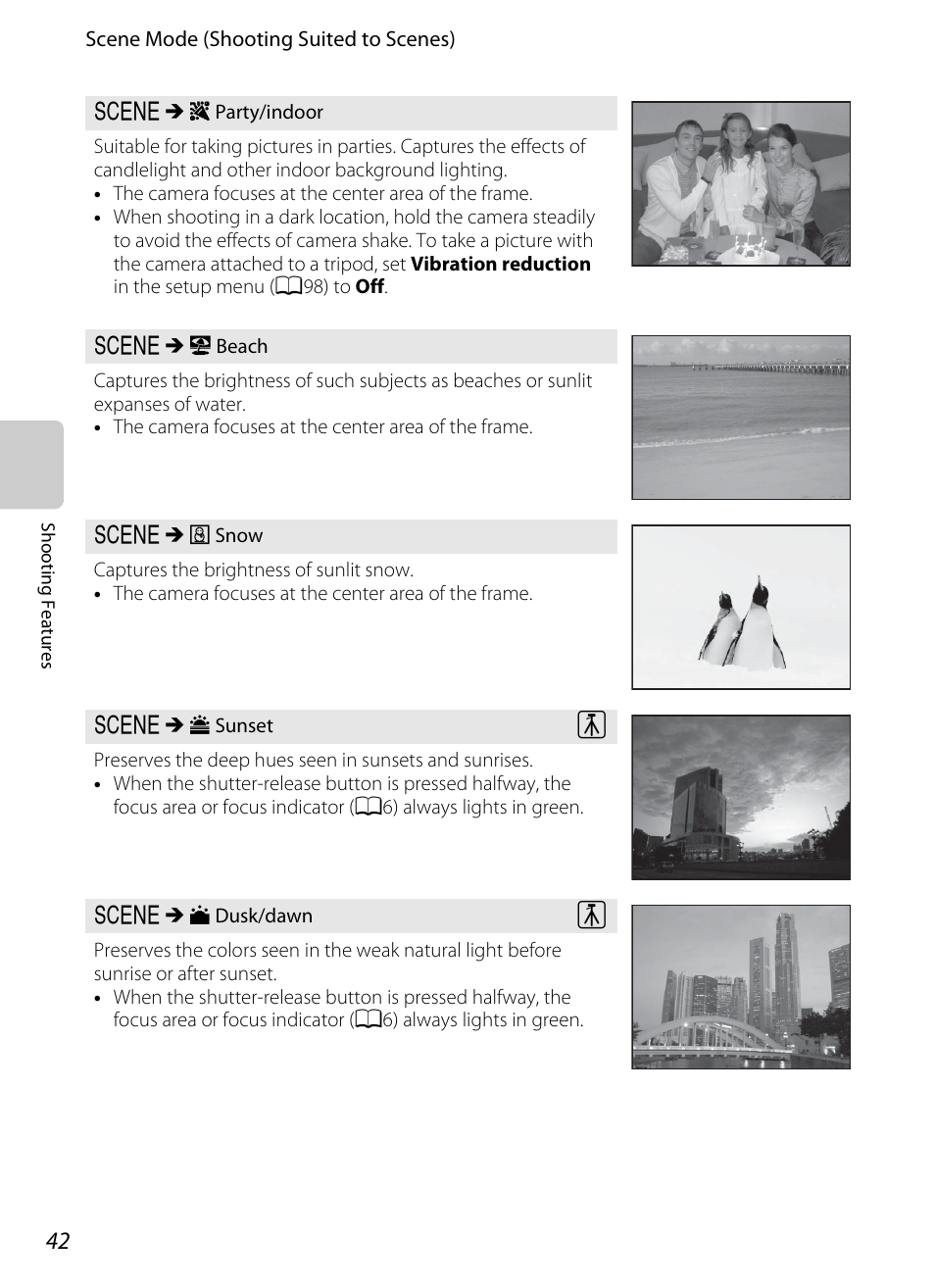 Rty/indoor (a42), A42), Sunset (a42) | Nikon P310 User Manual | Page 60 / 244