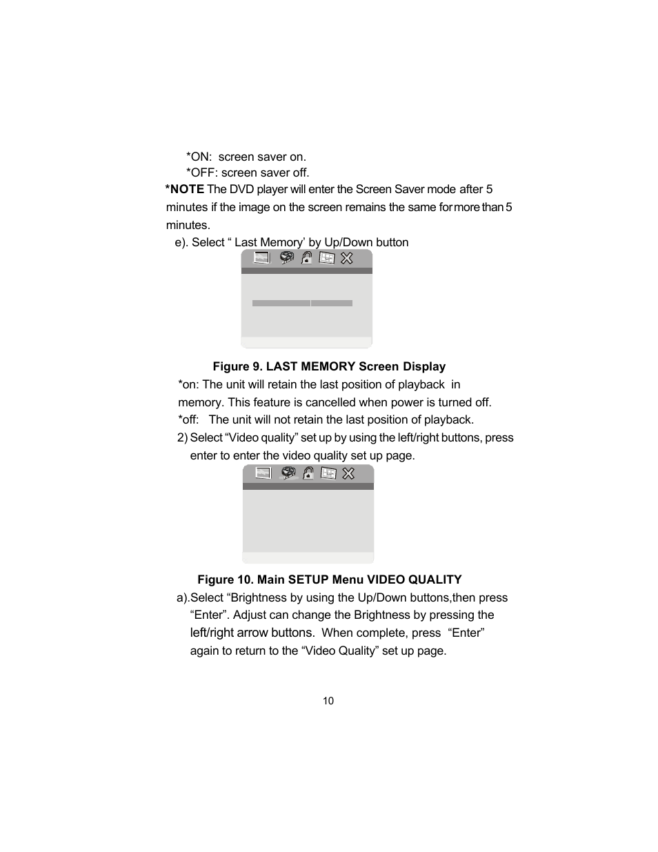 Left/right arrow buttons | Audiovox D1705 User Manual | Page 10 / 33