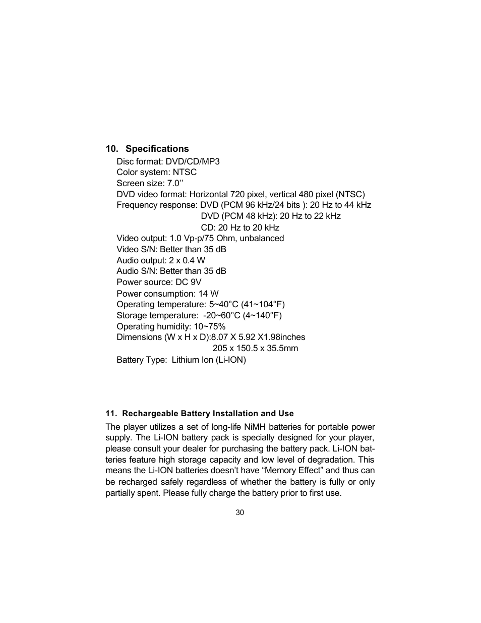 Audiovox D1705 User Manual | Page 30 / 33