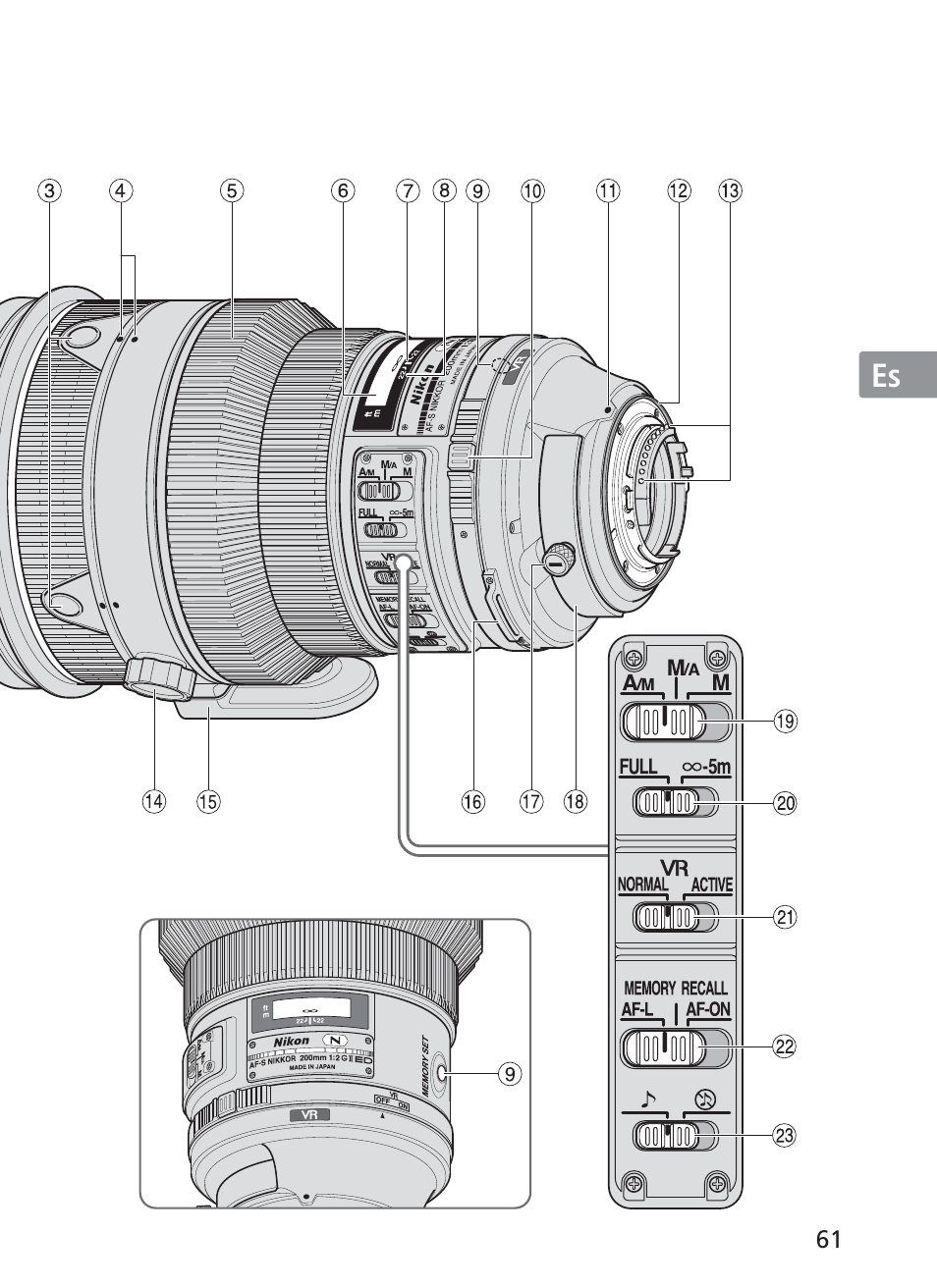 Nikon AF-S VR II 200mm f-2G ED User Manual | Page 61 / 228