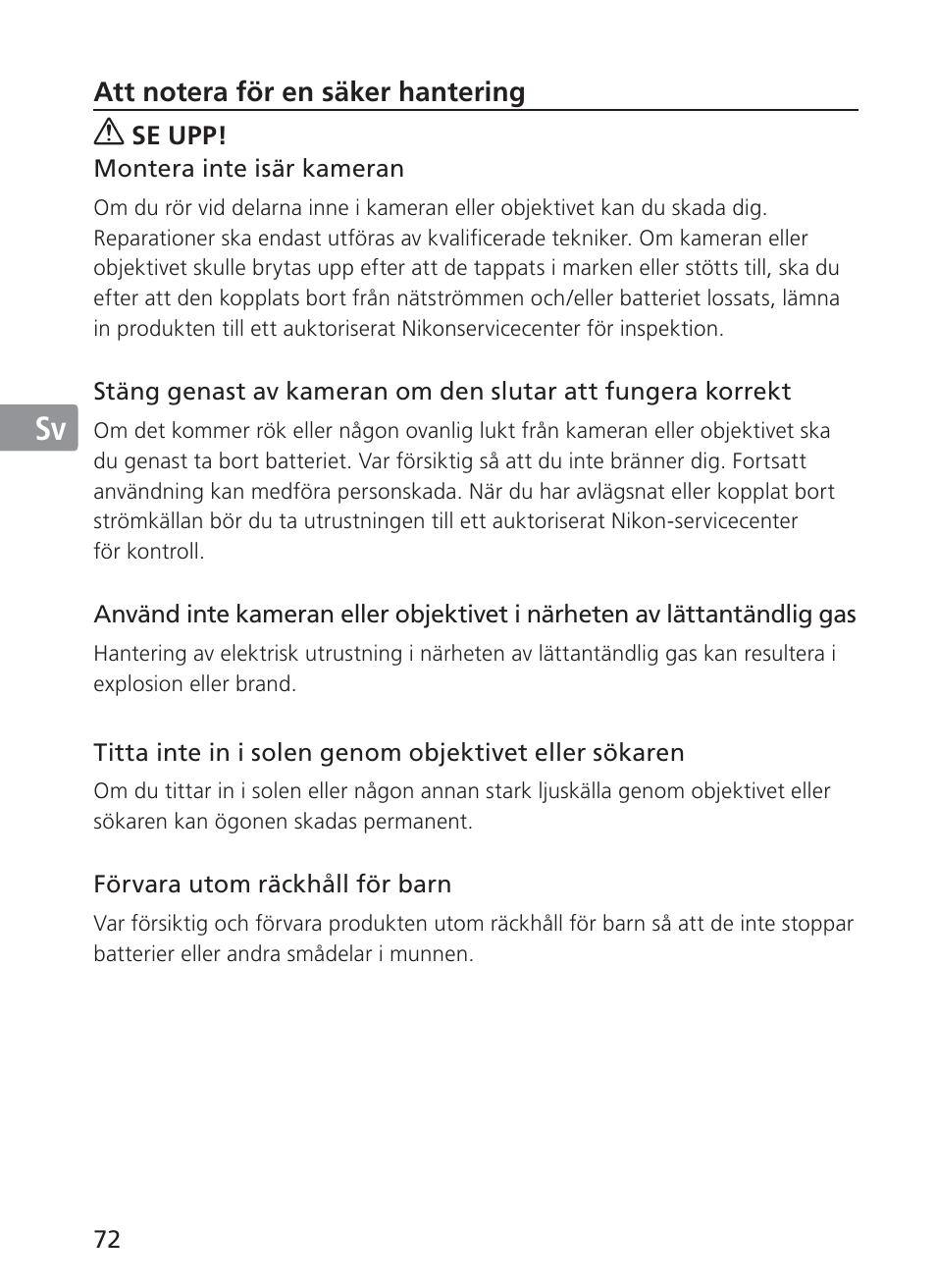 Jp en de fr es sv ru nl it ck ch kr | Nikon AF-S VR II 200mm f-2G ED User Manual | Page 72 / 228