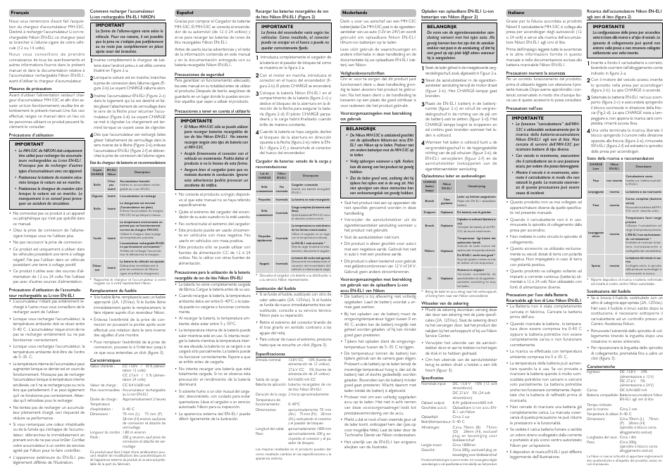 Nikon MH-53C Car Charger User Manual | Page 2 / 2