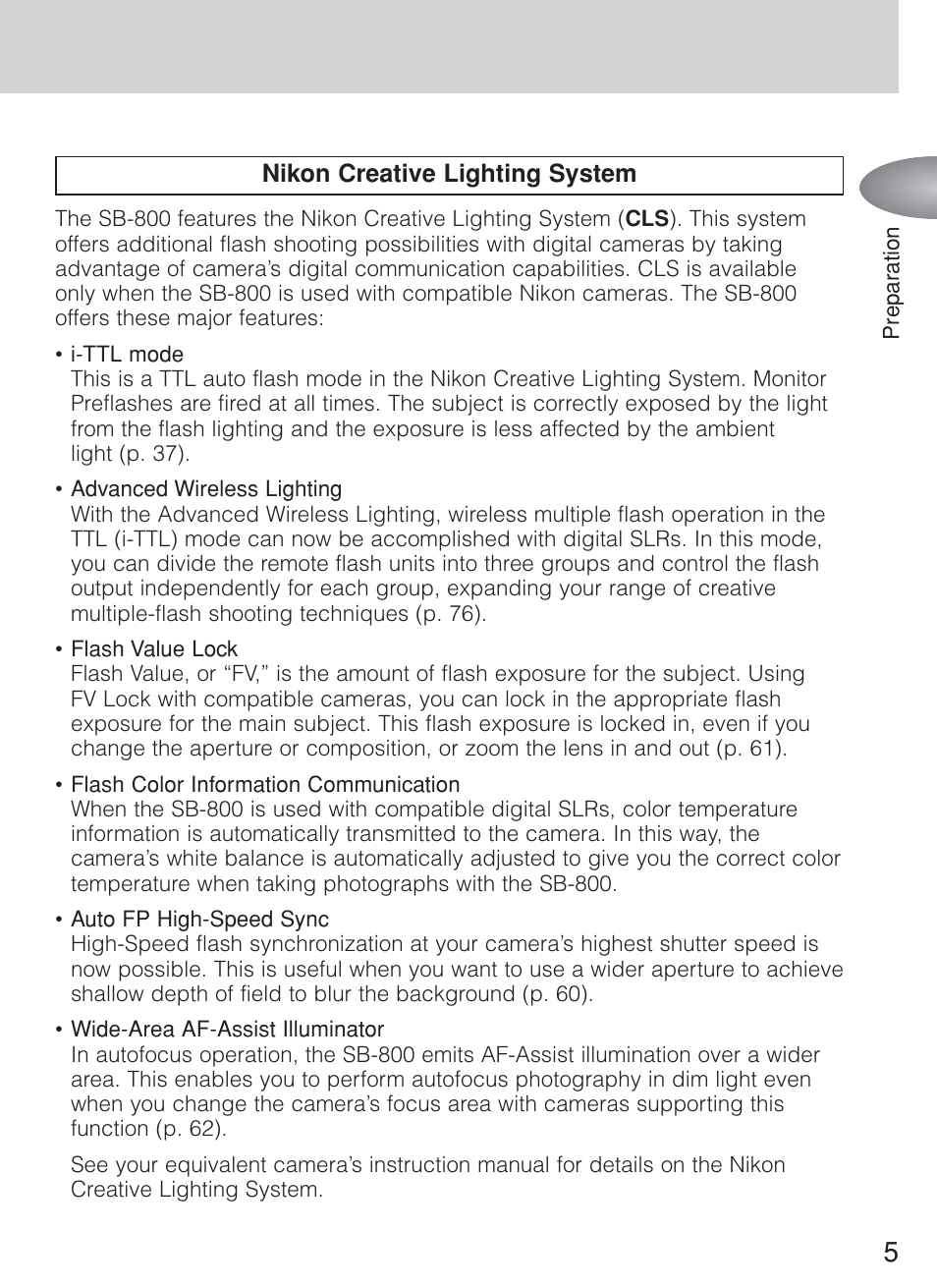 Nikon Speedlite SB-800 User Manual | Page 11 / 132