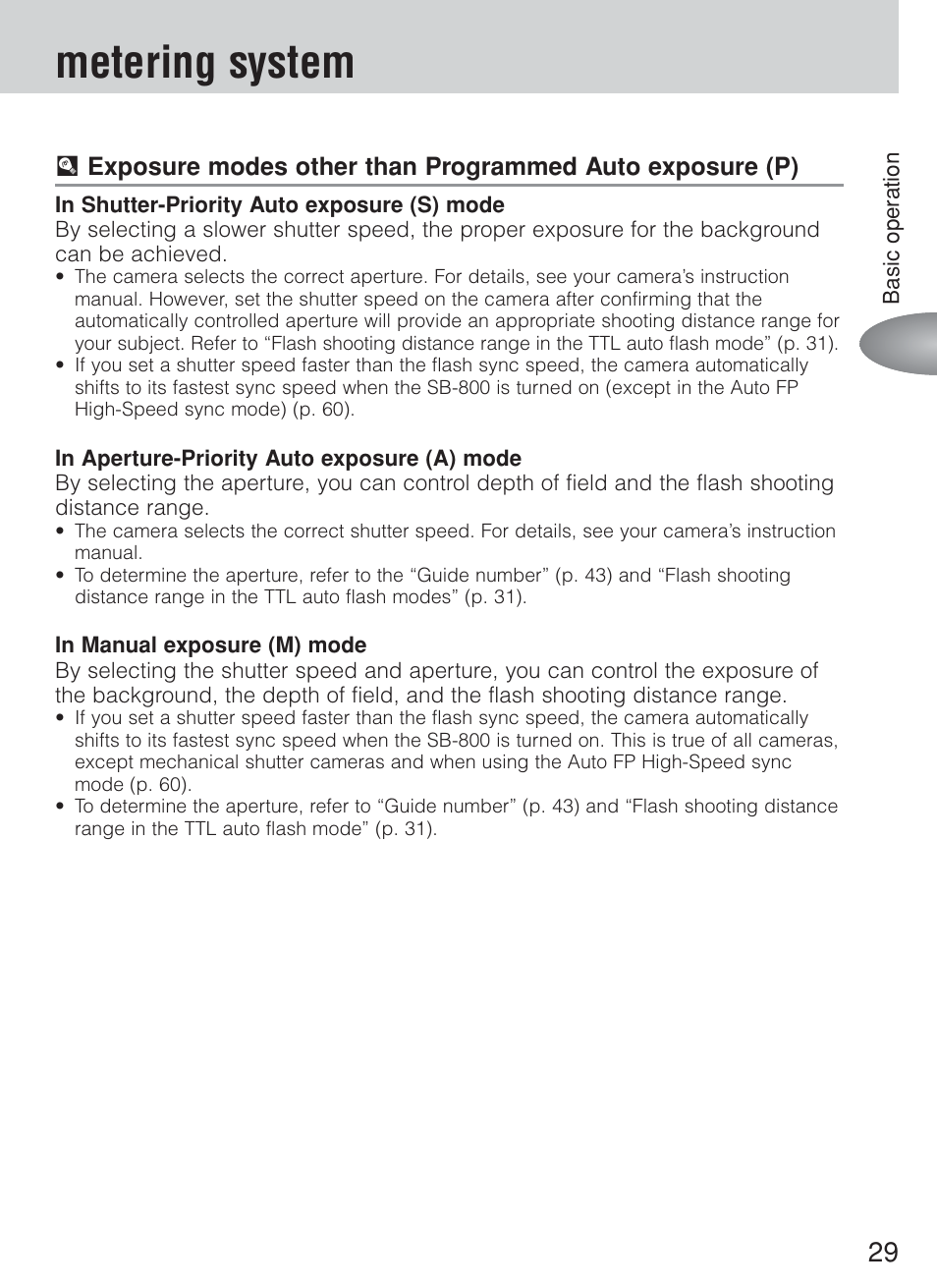 Metering system | Nikon Speedlite SB-800 User Manual | Page 35 / 132