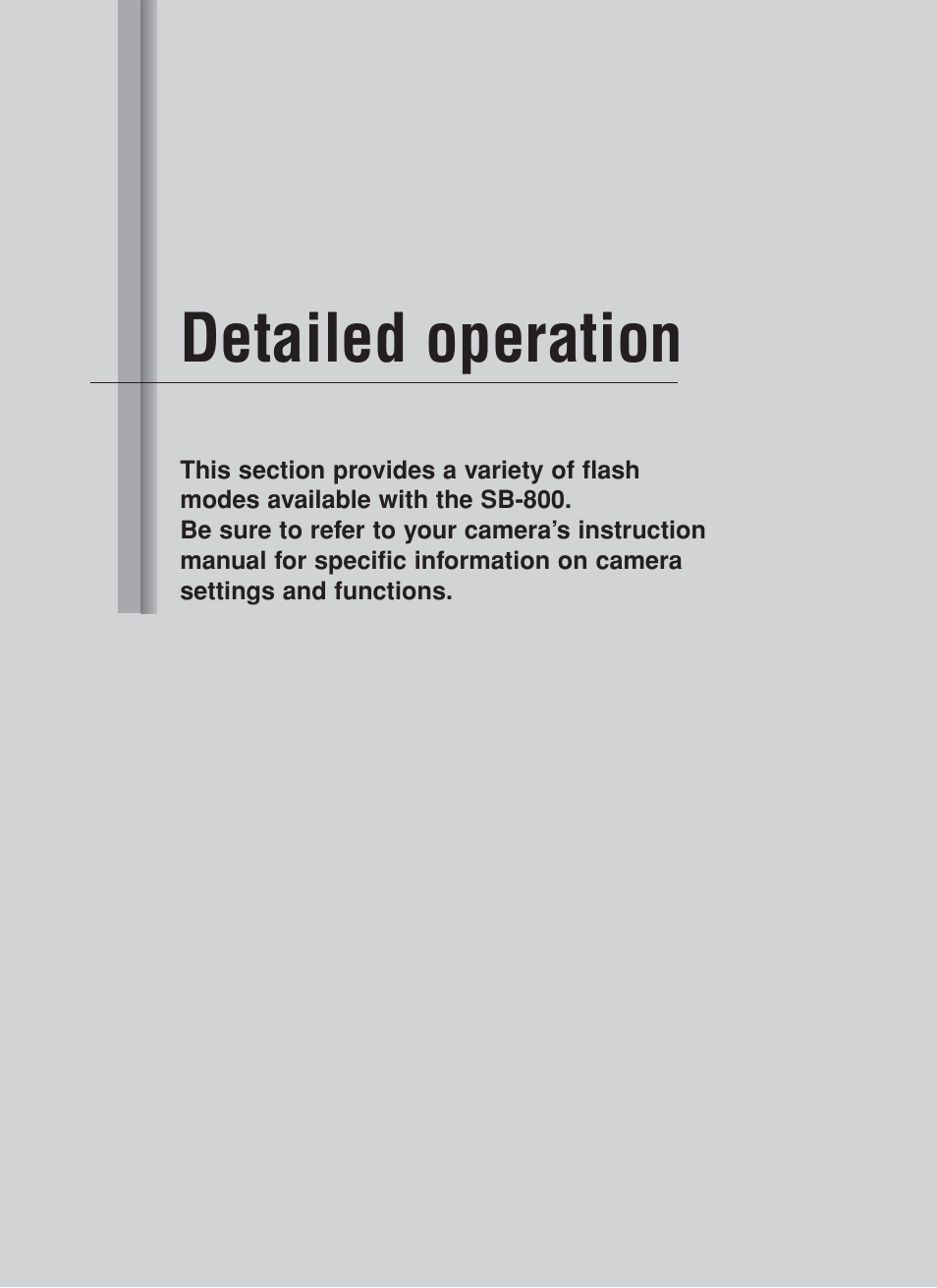 Detailed operation | Nikon Speedlite SB-800 User Manual | Page 41 / 132
