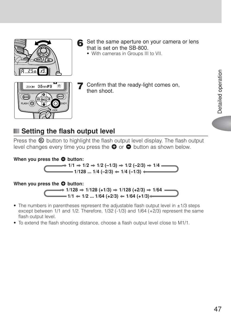 Setting the flash output level | Nikon Speedlite SB-800 User Manual | Page 53 / 132