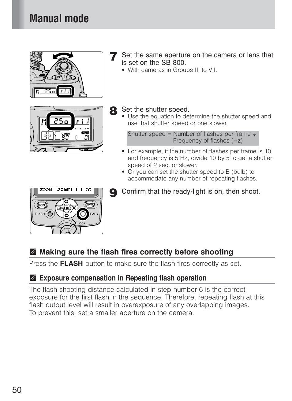 Manual mode | Nikon Speedlite SB-800 User Manual | Page 56 / 132