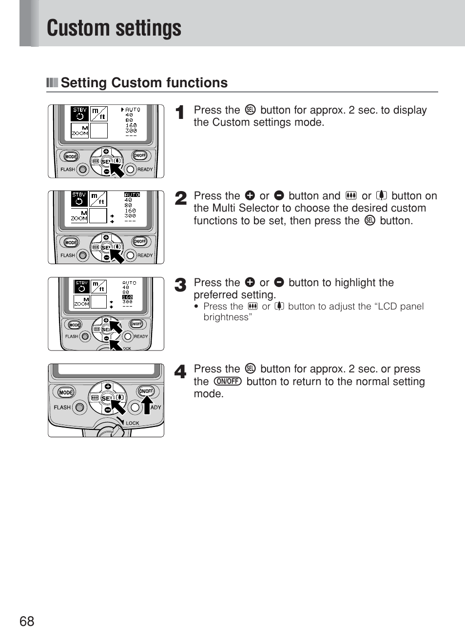 Custom settings | Nikon Speedlite SB-800 User Manual | Page 74 / 132