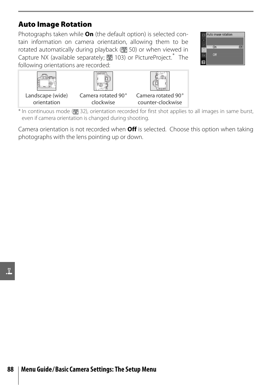 Auto image rotation | Nikon D40 User Manual | Page 100 / 139