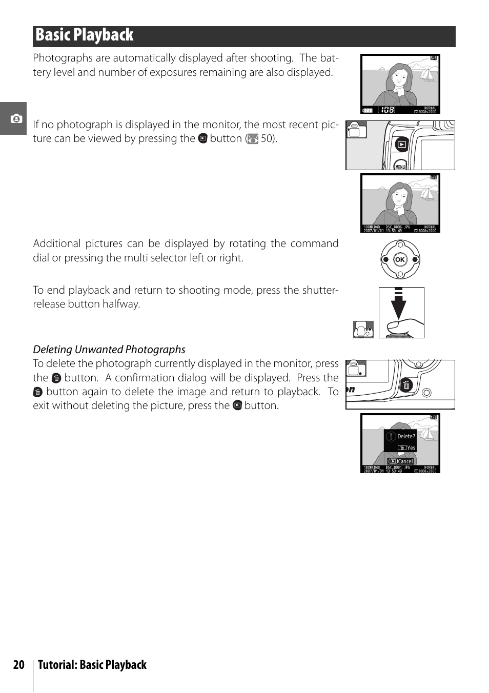 Basic playback | Nikon D40 User Manual | Page 32 / 139