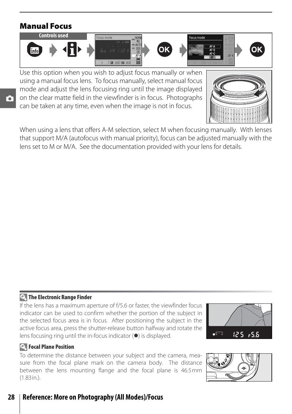 Manual focus | Nikon D40 User Manual | Page 40 / 139