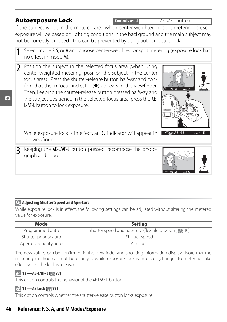 Autoexposure lock | Nikon D40 User Manual | Page 58 / 139