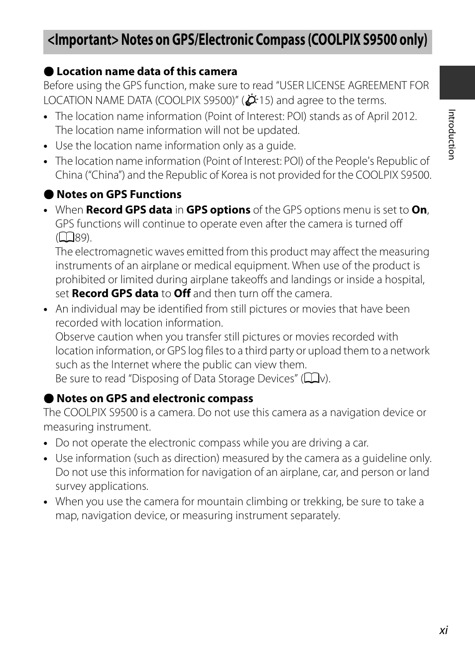 Nikon S9400 - S9500 User Manual | Page 13 / 252