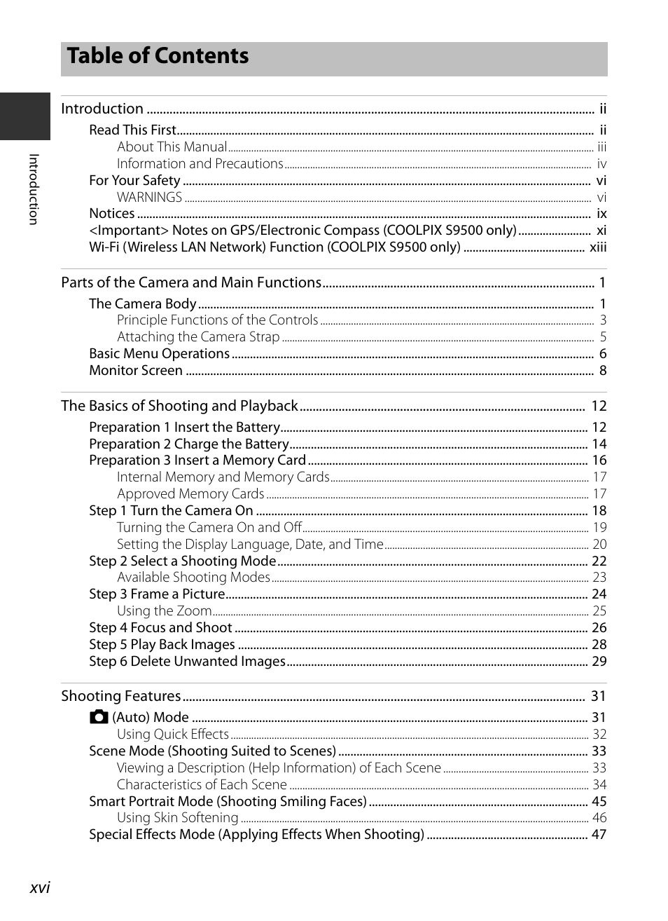 Nikon S9400 - S9500 User Manual | Page 18 / 252