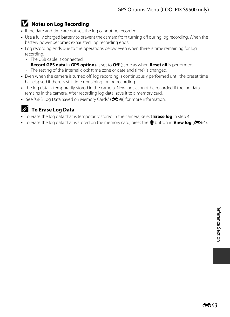 E 63 | Nikon S9400 - S9500 User Manual | Page 183 / 252