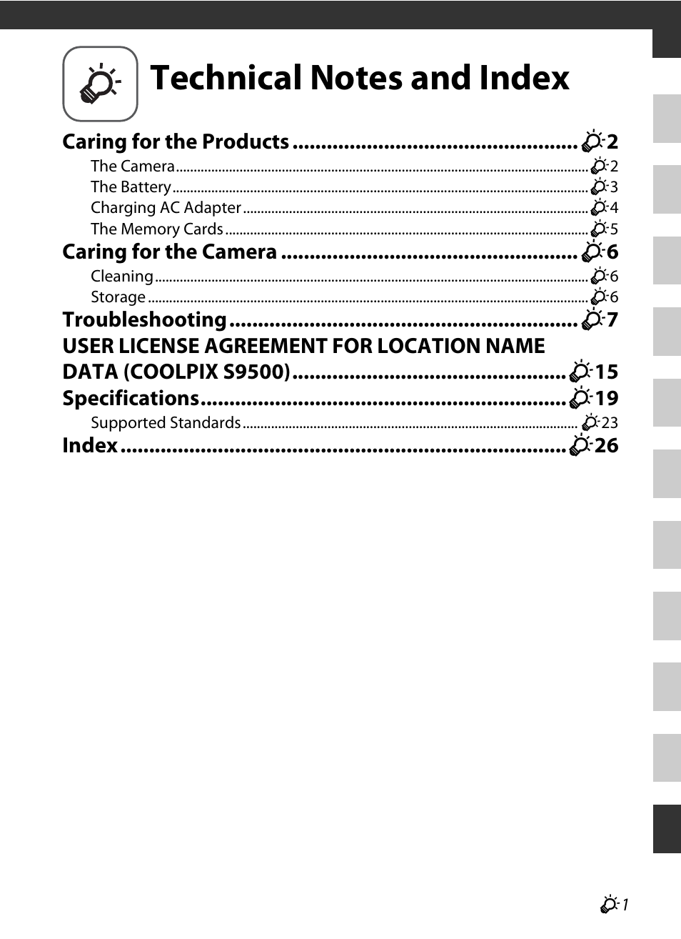Technical notes and index | Nikon S9400 - S9500 User Manual | Page 221 / 252