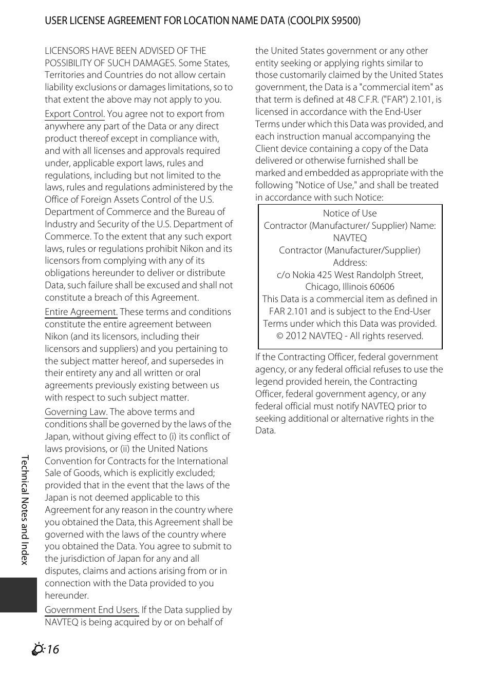 F 16 | Nikon S9400 - S9500 User Manual | Page 236 / 252