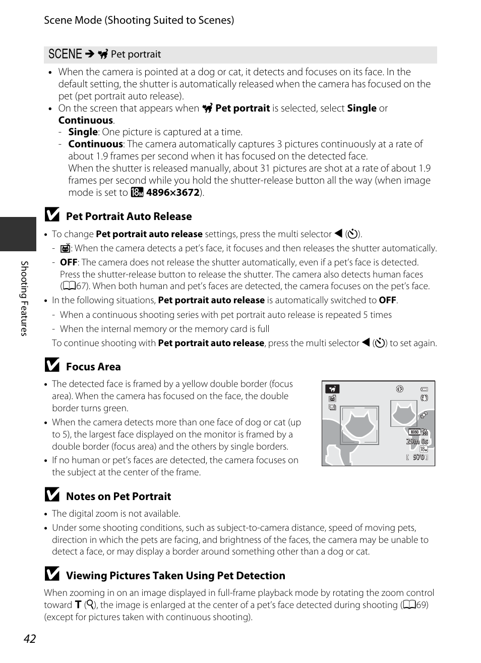 A42) w, A42) | Nikon S9400 - S9500 User Manual | Page 64 / 252