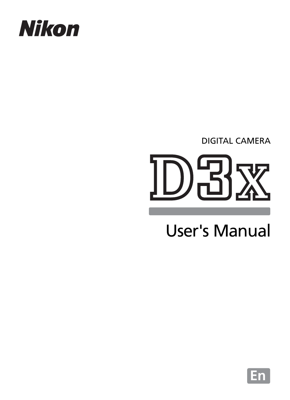 Nikon D3X User Manual | 476 pages