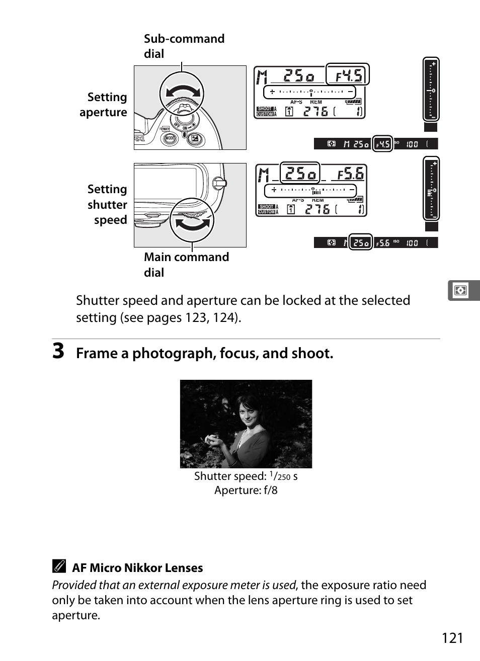 Frame a photograph, focus, and shoot | Nikon D3X User Manual | Page 147 / 476