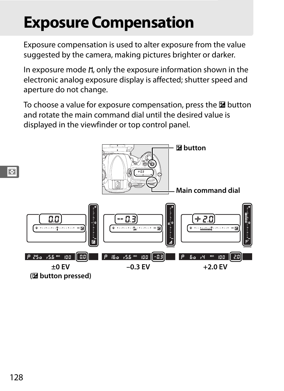 Exposure compensation | Nikon D3X User Manual | Page 154 / 476