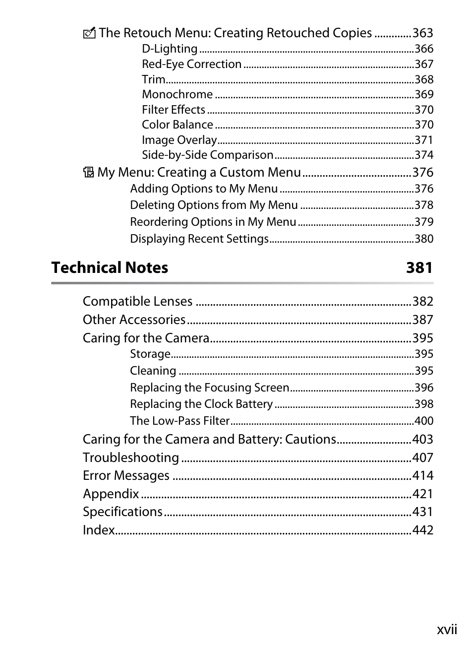 Nikon D3X User Manual | Page 19 / 476