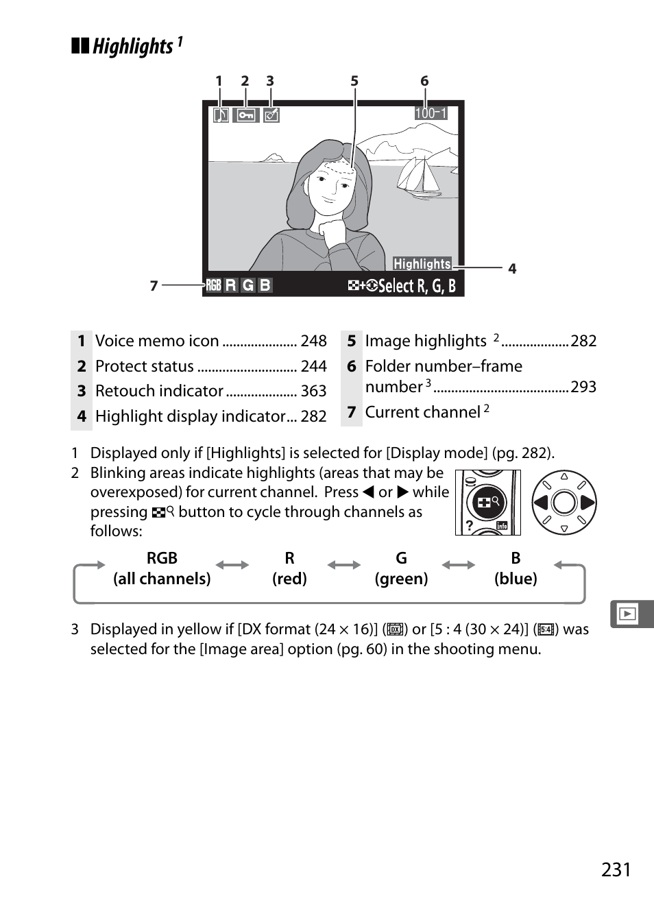 Highlights | Nikon D3X User Manual | Page 257 / 476