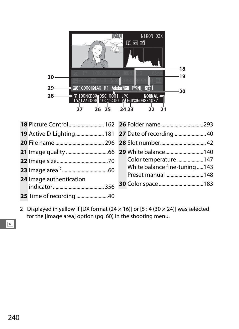 Nikon D3X User Manual | Page 266 / 476