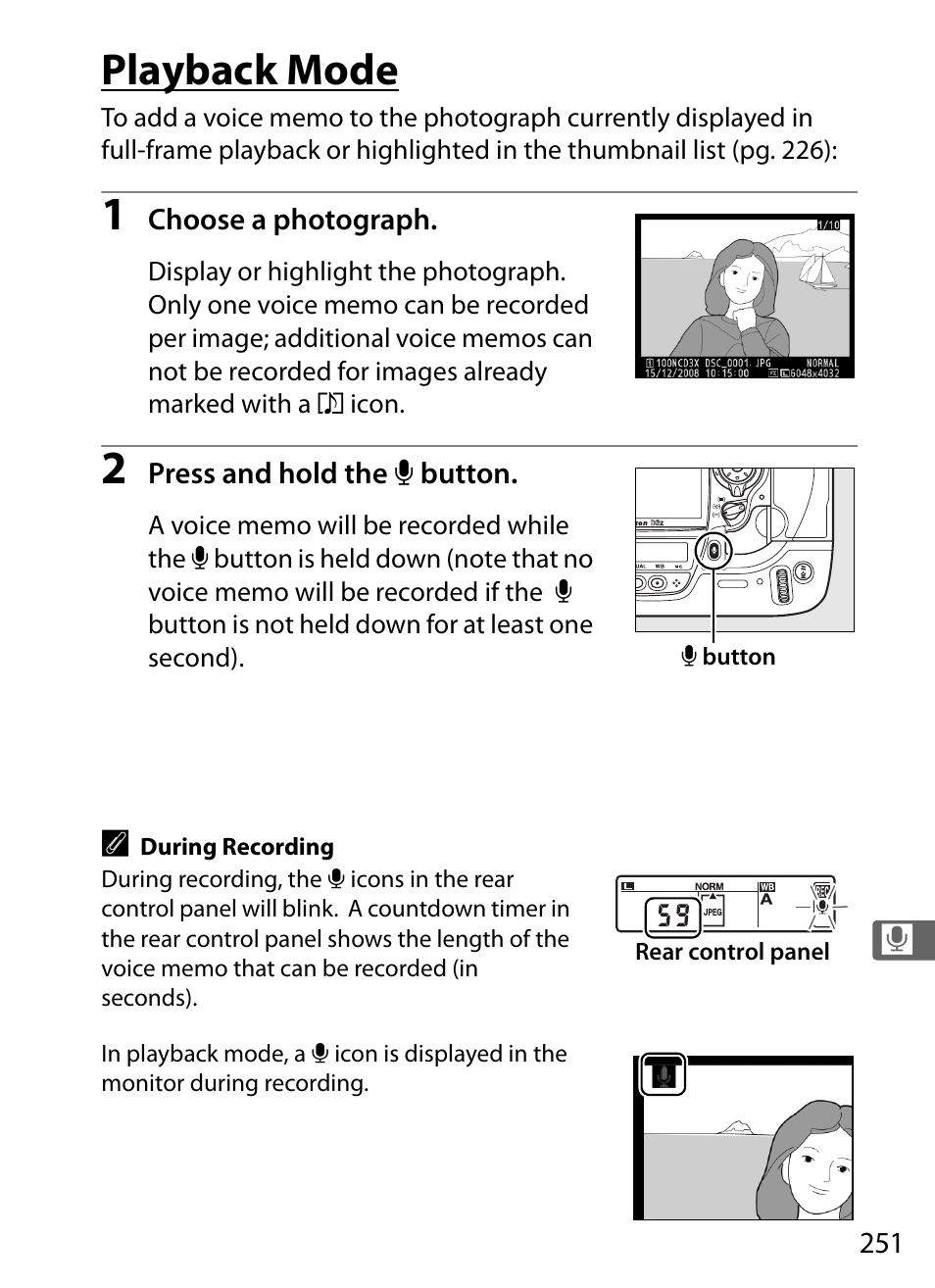 Playback mode | Nikon D3X User Manual | Page 277 / 476