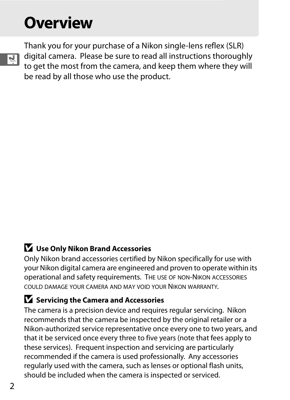 Overview | Nikon D3X User Manual | Page 28 / 476