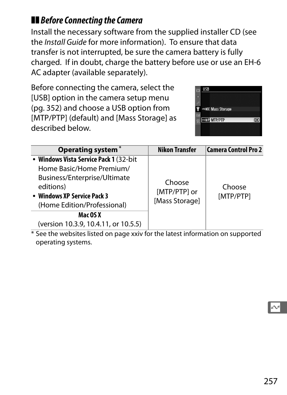 Before connecting the camera | Nikon D3X User Manual | Page 283 / 476