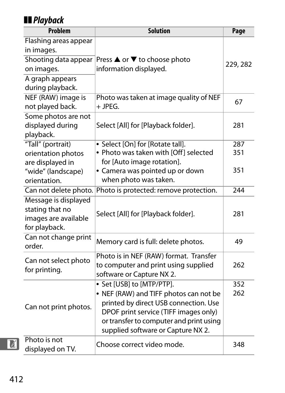 Playback | Nikon D3X User Manual | Page 438 / 476