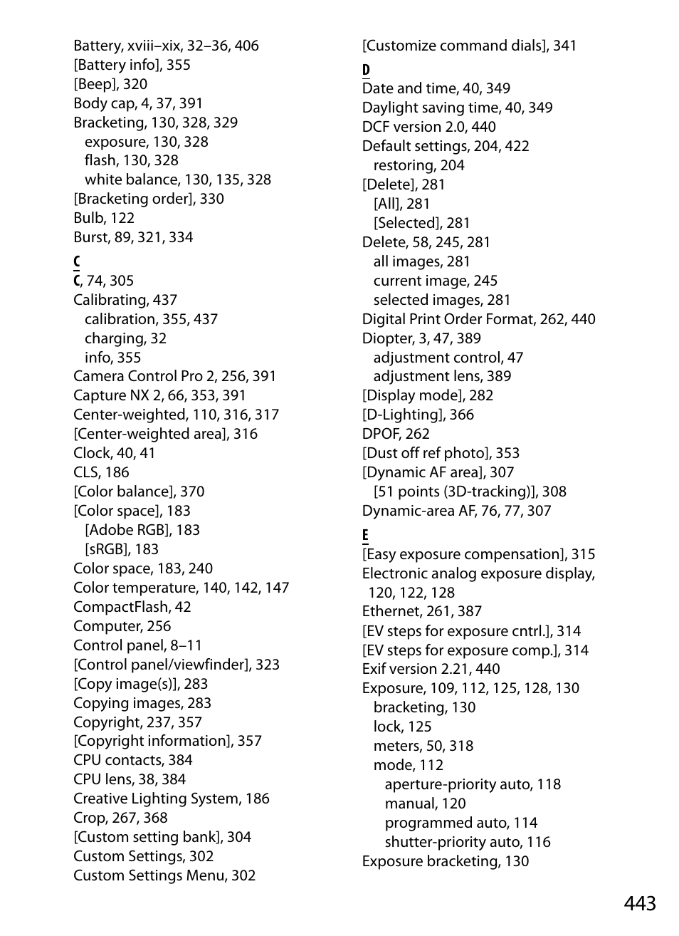 Nikon D3X User Manual | Page 469 / 476