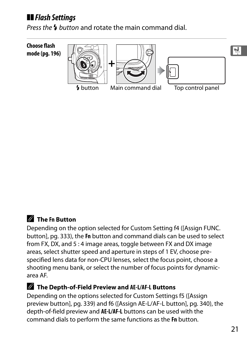 Flash settings | Nikon D3X User Manual | Page 47 / 476