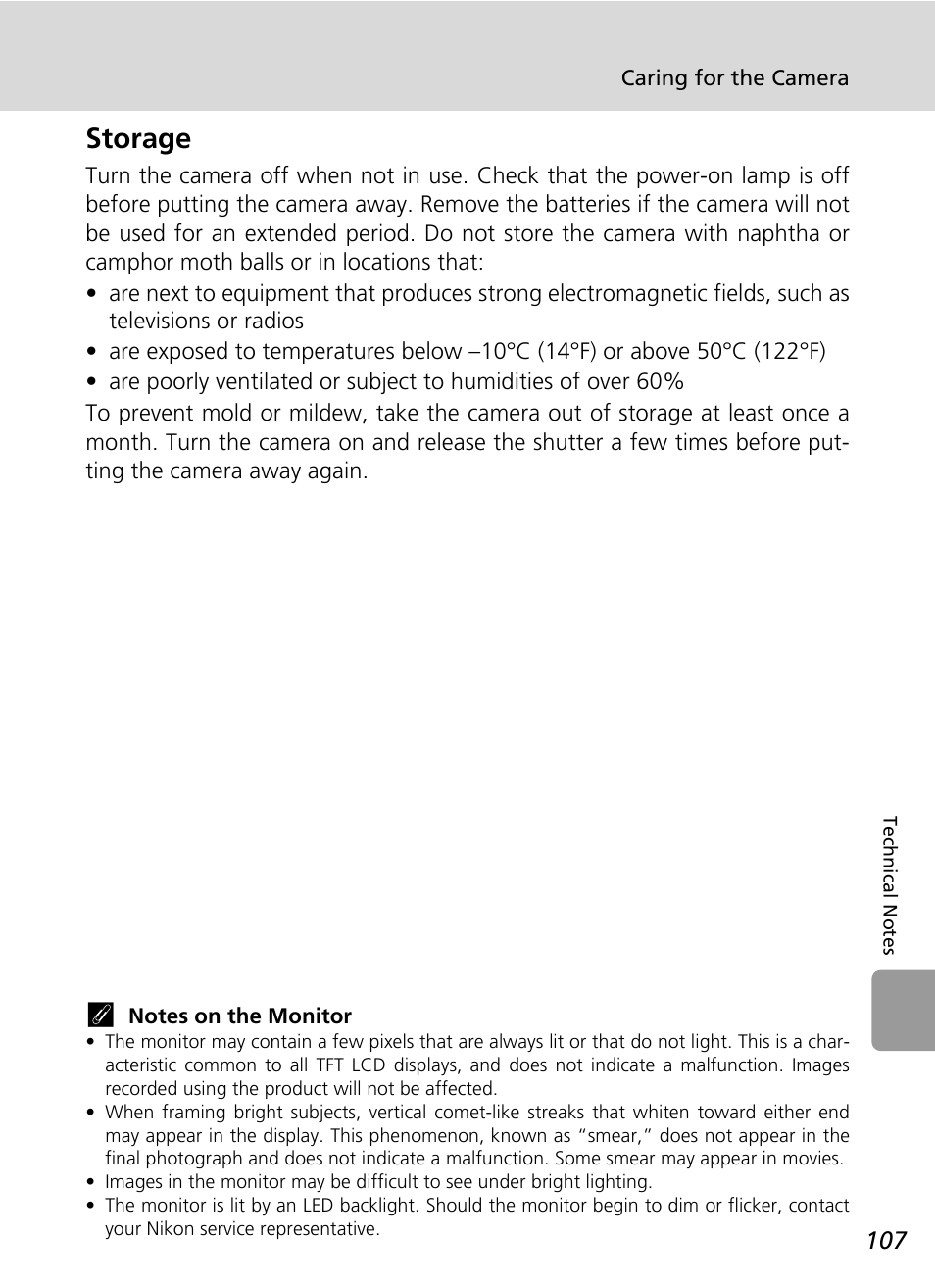 Storage | Nikon L5 User Manual | Page 119 / 136